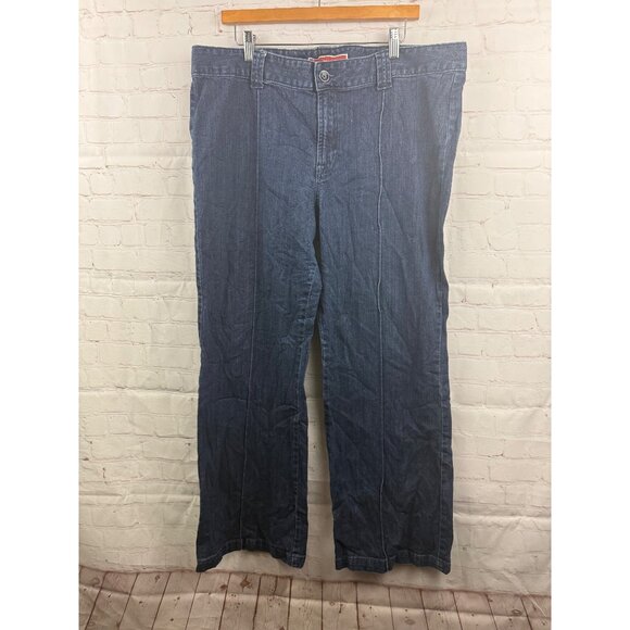 Gap Jeans Womens Size 18 Blue Wide Leg Crease Detail Casual Y2k High Rise Denim - Picture 1 of 5